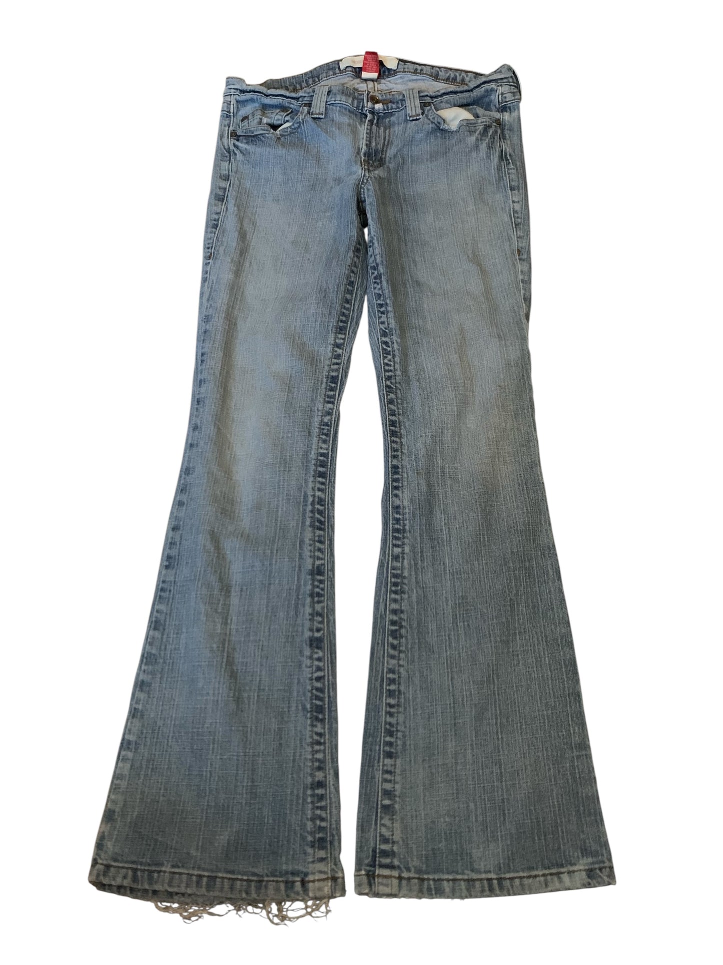 Mossimo Hand Painted Skull Hands Flared Jeans