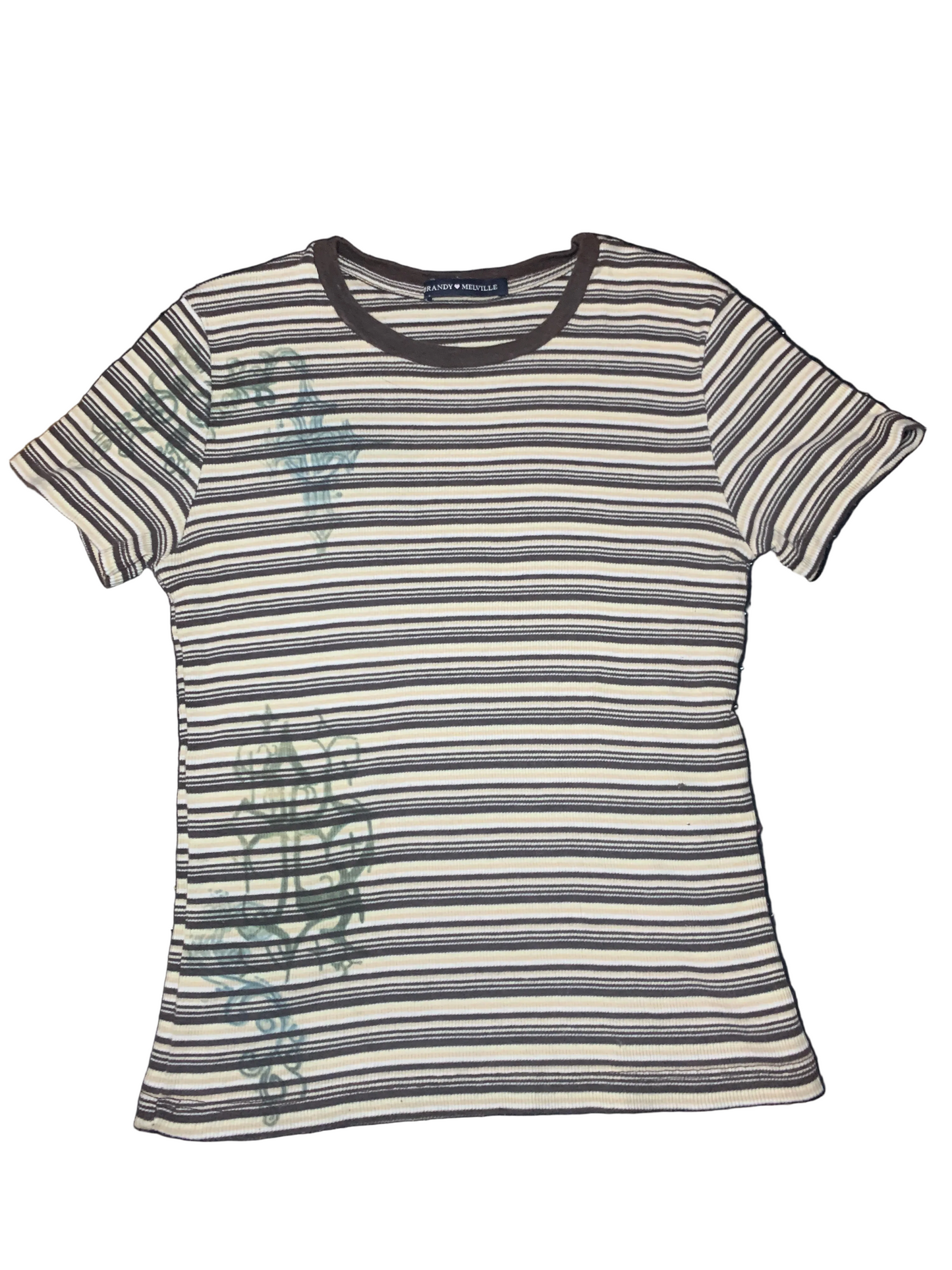Brandy Melville Hand Drawn Cyber Signilism Cross Baby Tee