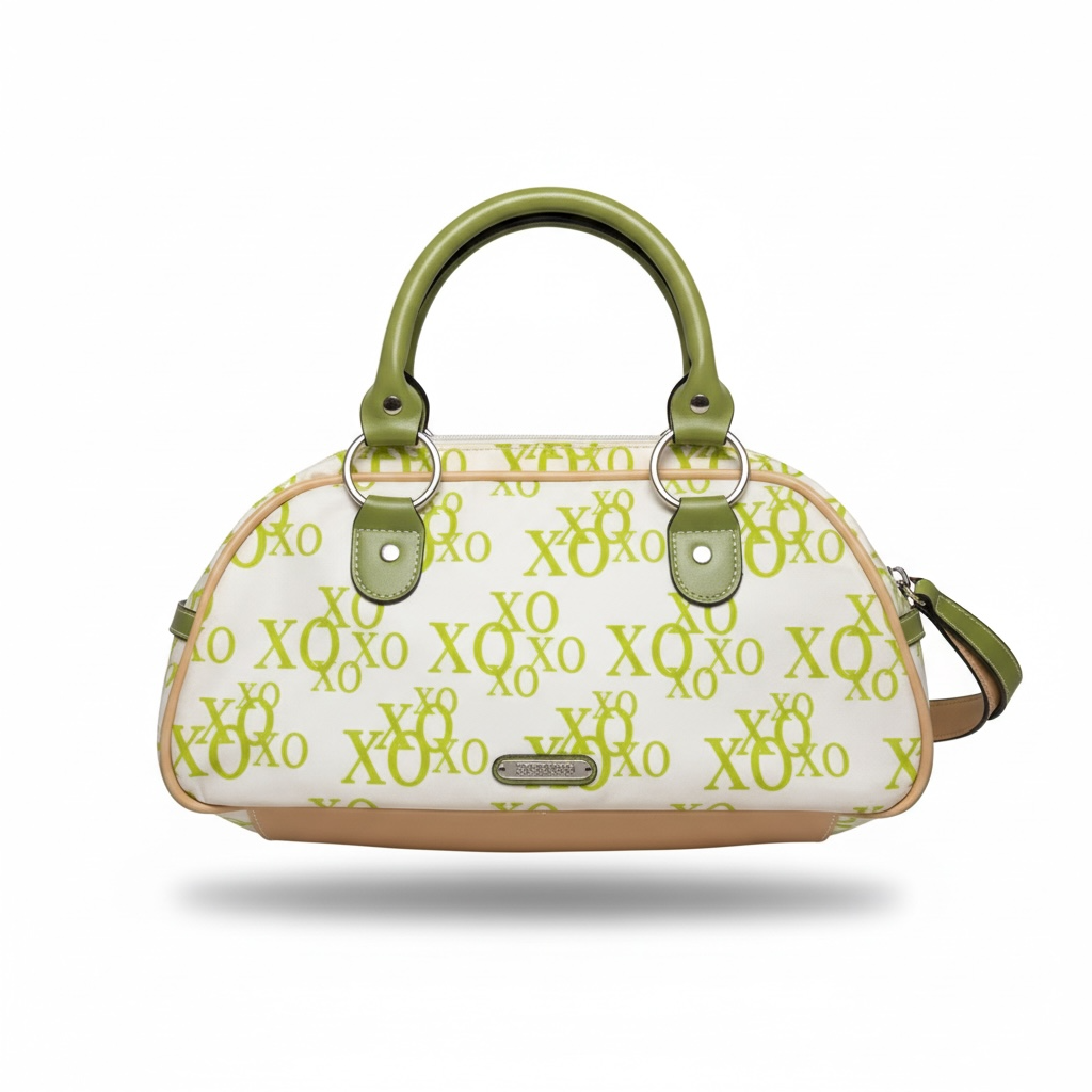 XoXo Green/White Graphic Purse