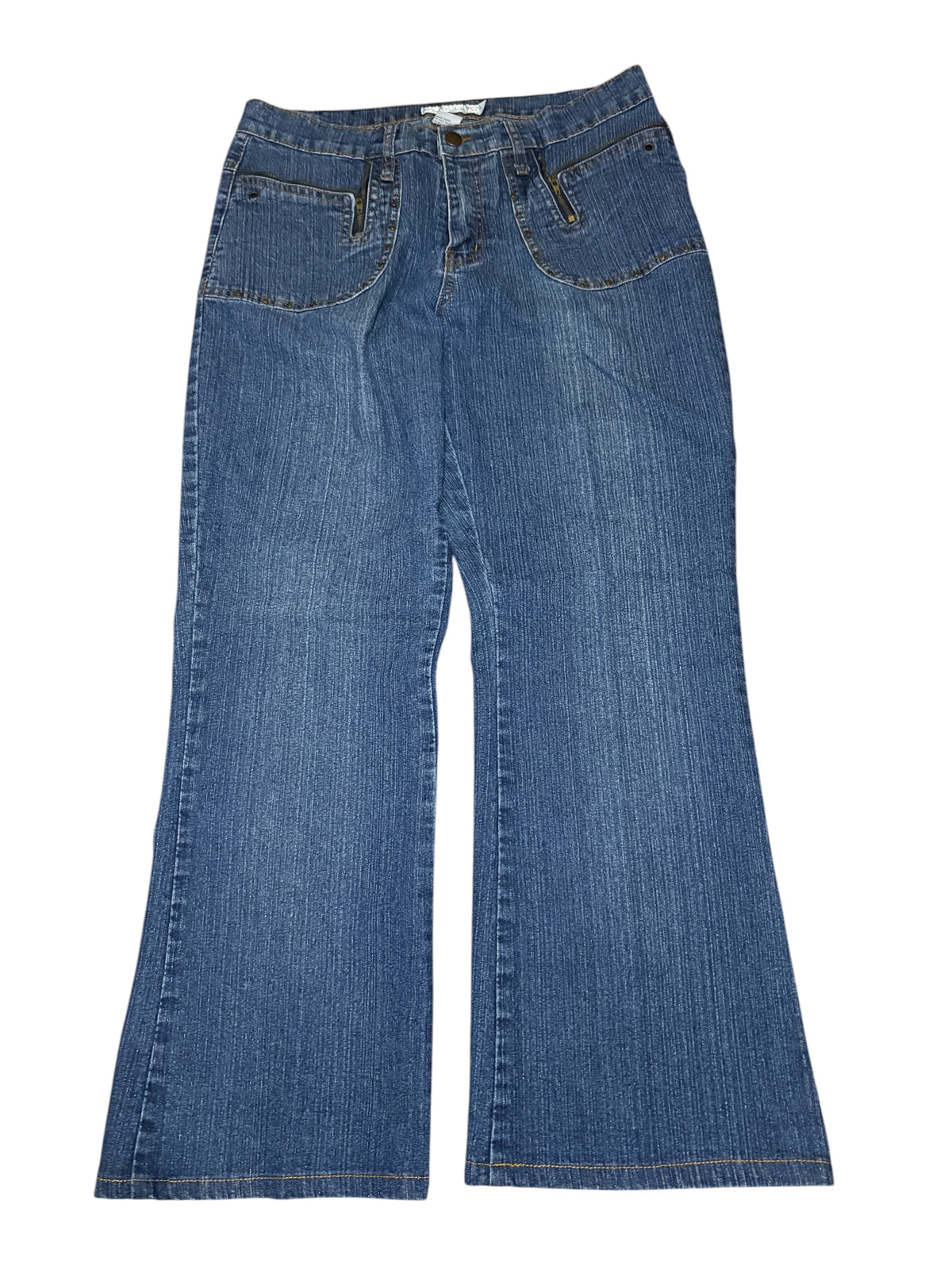 Mattia T Low Rise Zipper Flared Jeans