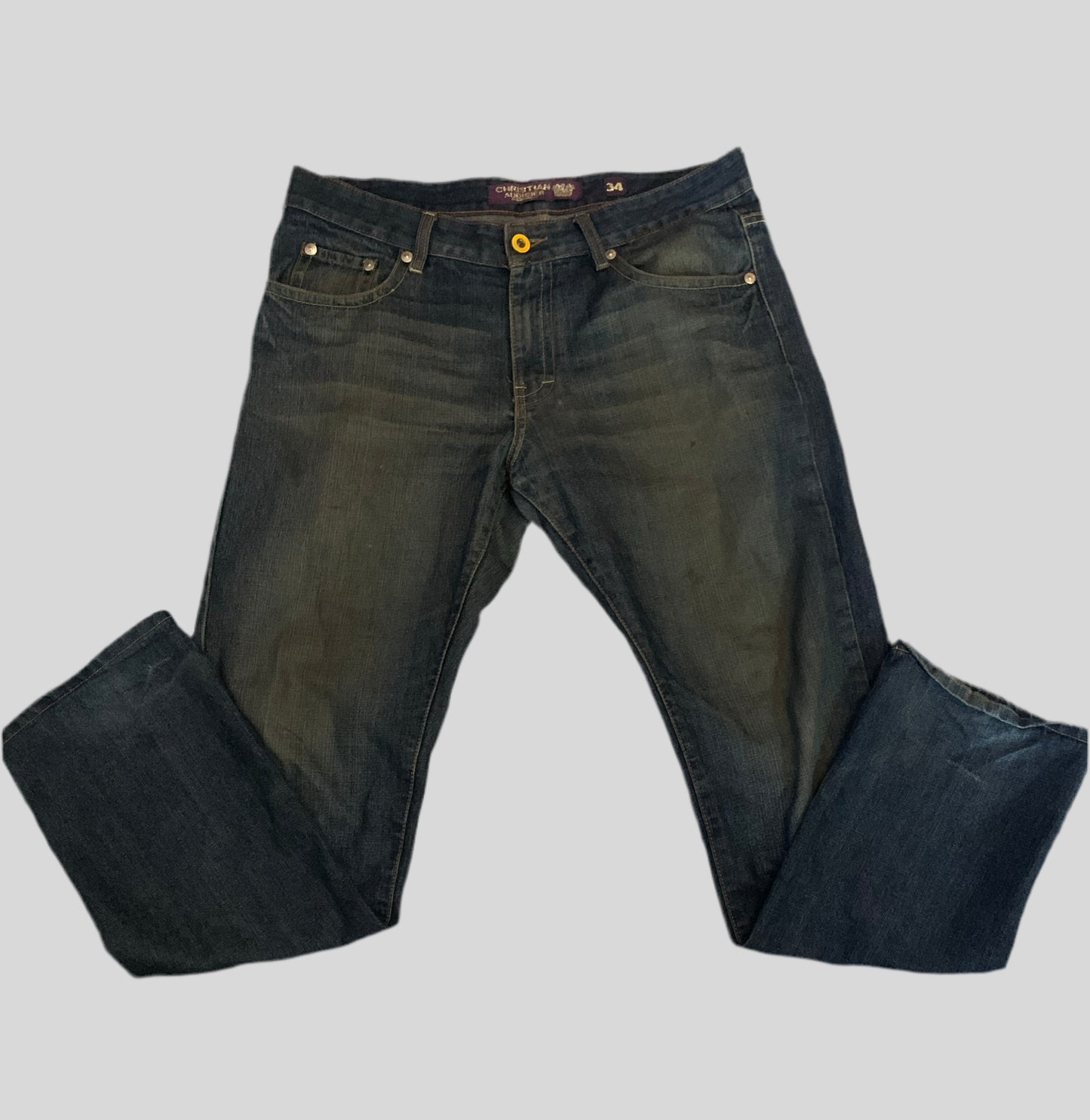 Christian Audigier Embroidered Jeans