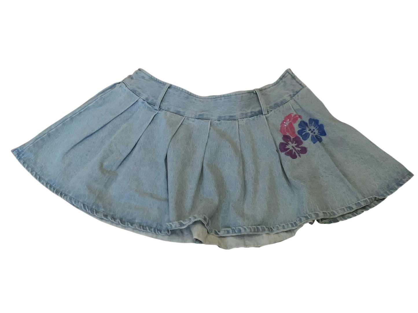 Social Collision Hand Painted Flower Skirt