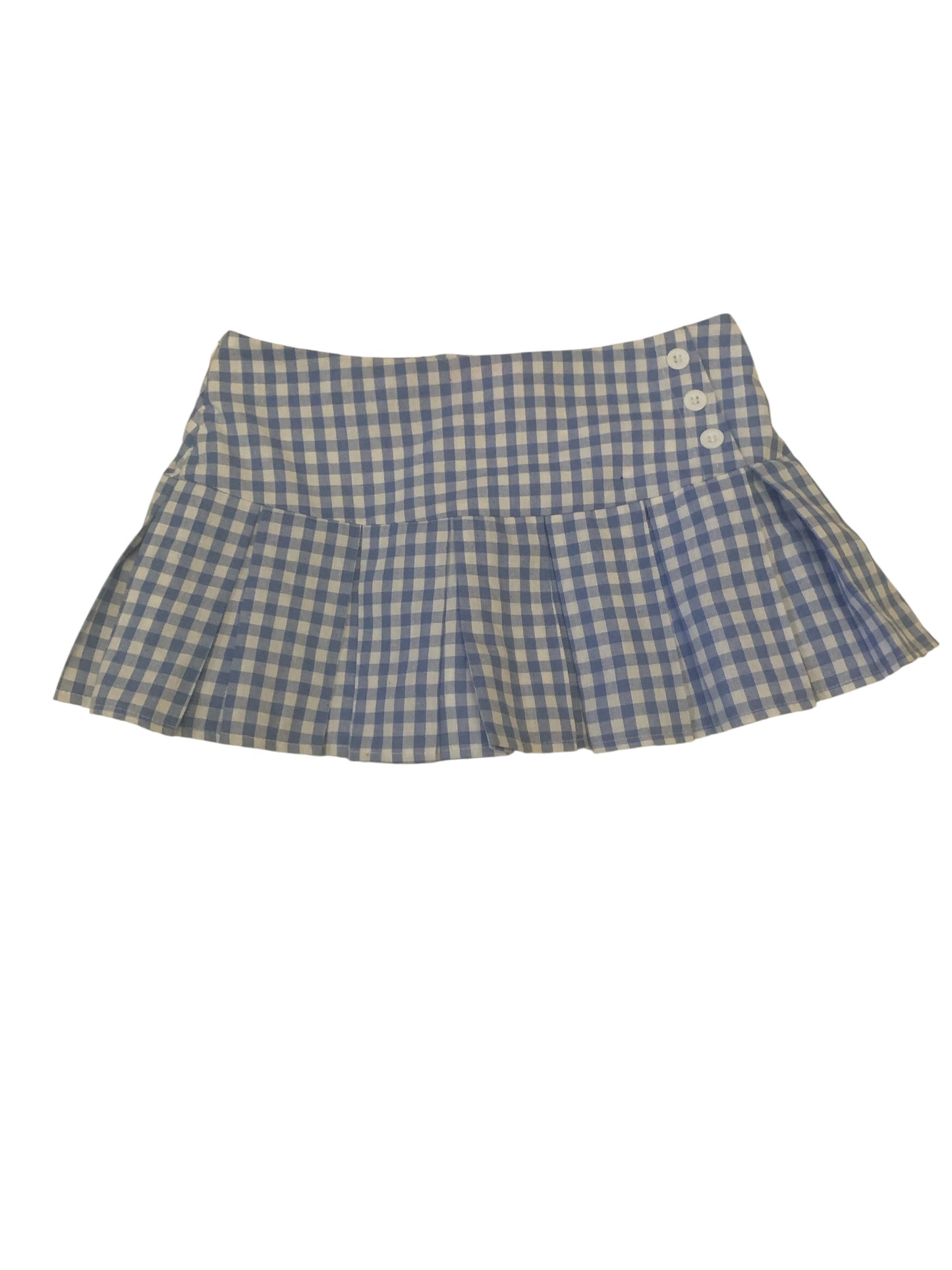 Blue Plaid Mini Skirt