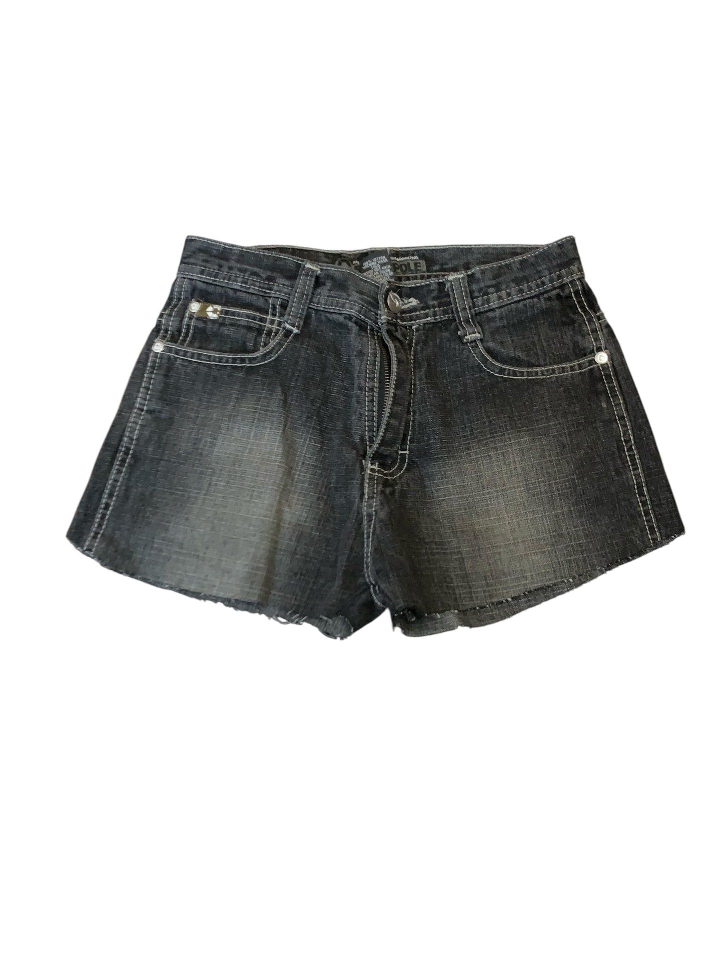 SouthPole Cut Distressed Hand Painted Skull Shorts