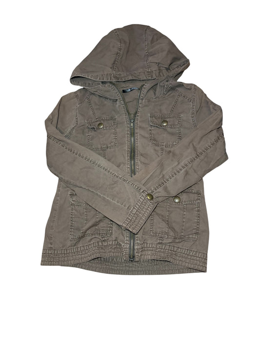 Brown Cargo Zip Up Jacket