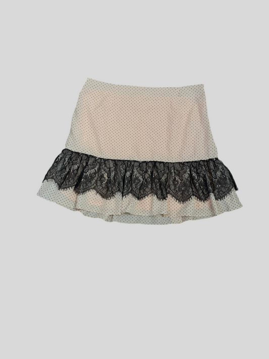 BCBG Vintage Polkadot Lace Mini