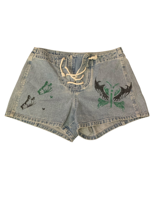 Xhiliration Hand Painted Butterfly Shorts