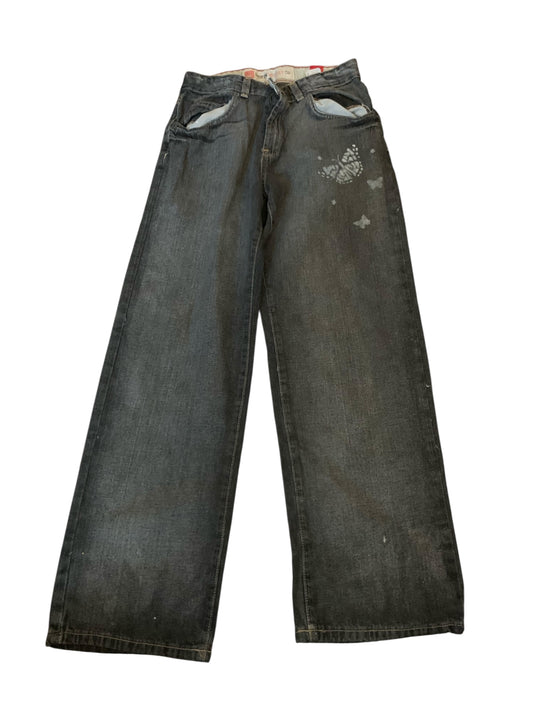 Mossimo Hand Painted Butterfly Baggy Jeans
