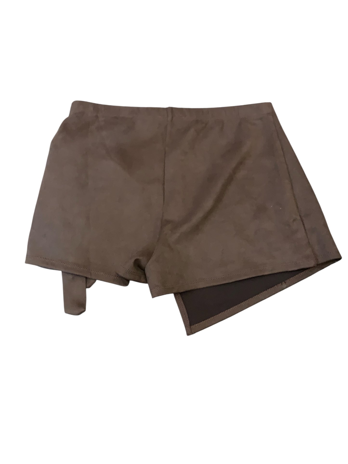 Haute Monde Suede Skort Hand Painted Skull and Stars