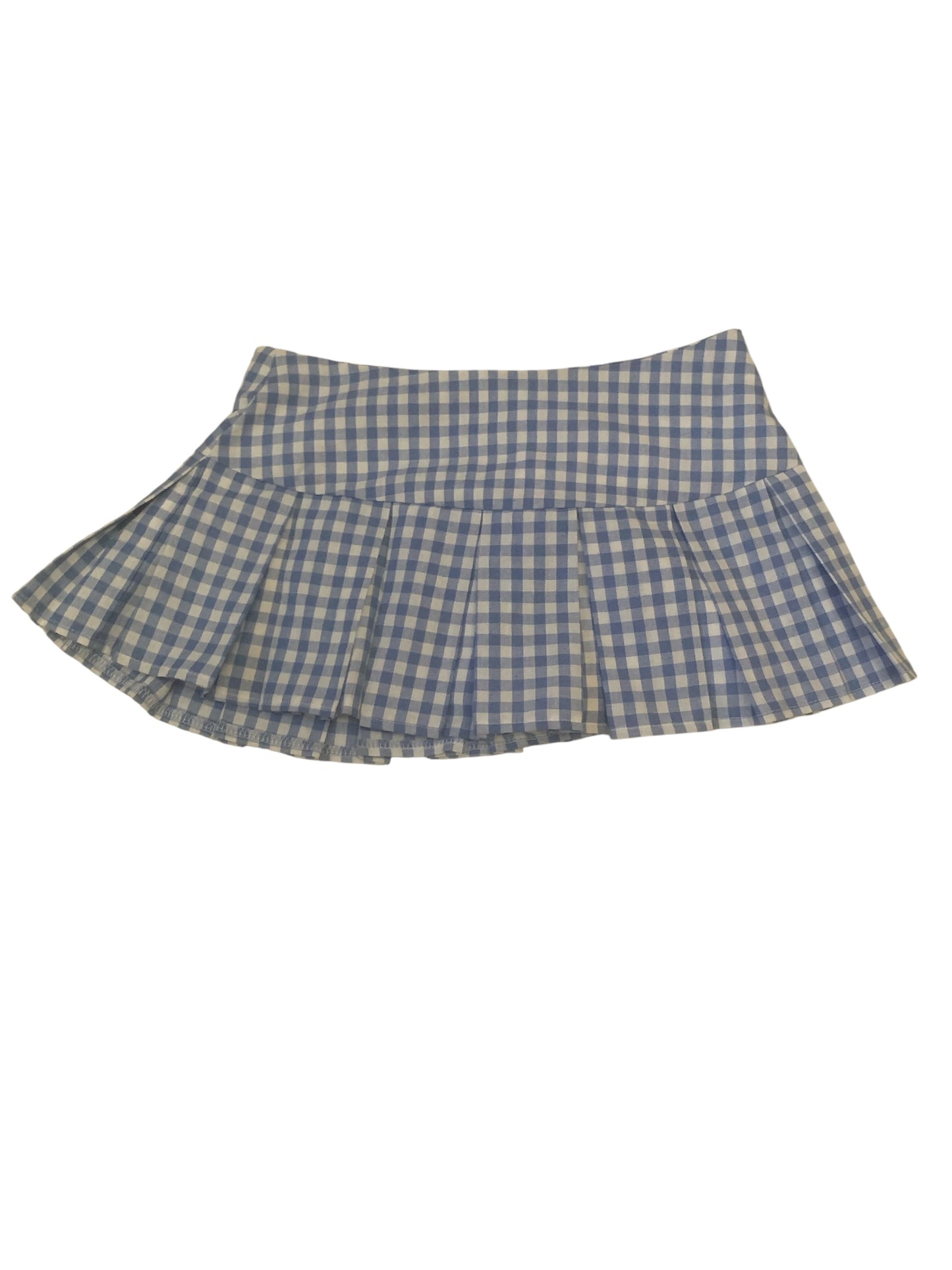 Blue Plaid Mini Skirt