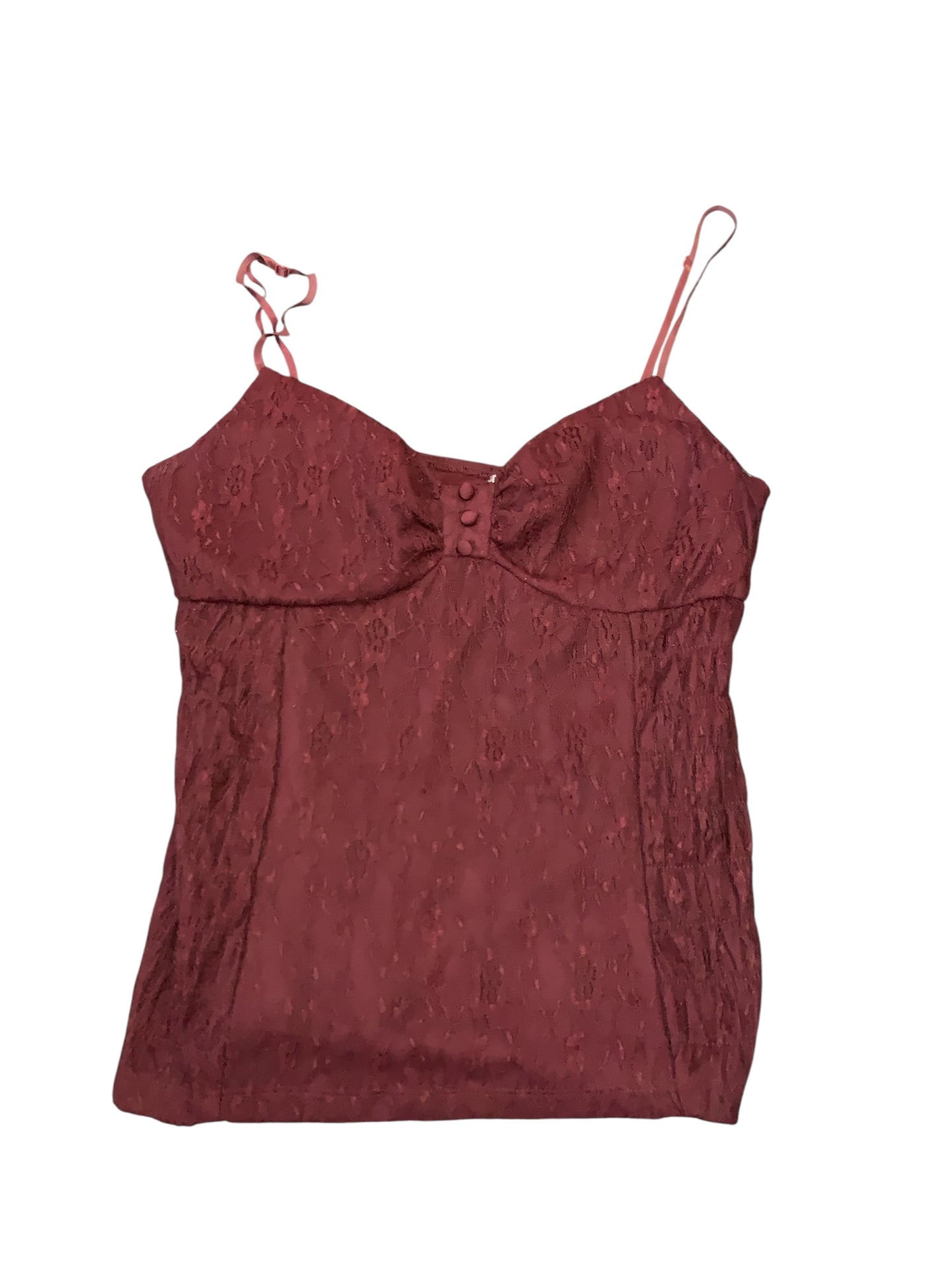 Maroon Lace Tank