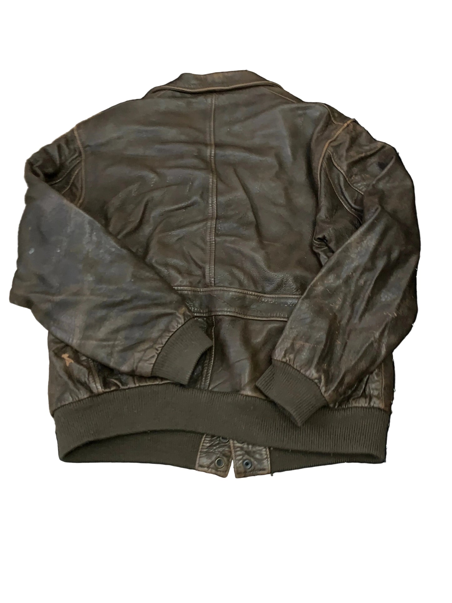 Vintage Aero Leather Bomber Jacket
