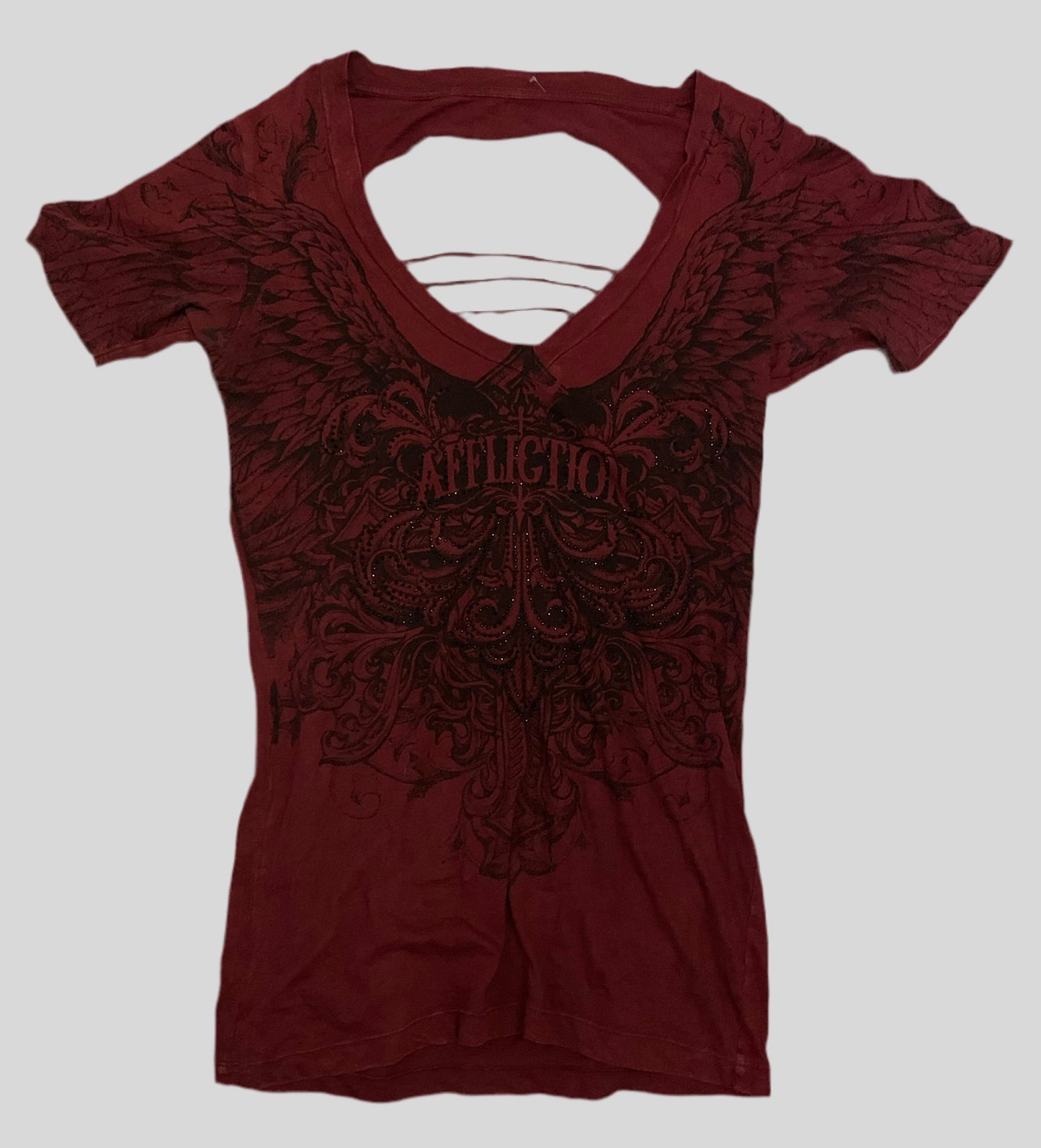 Affliction Tee With Open Back