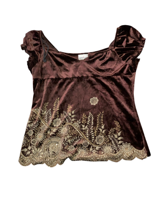 Amy’s Closet Beaded Velour Tank