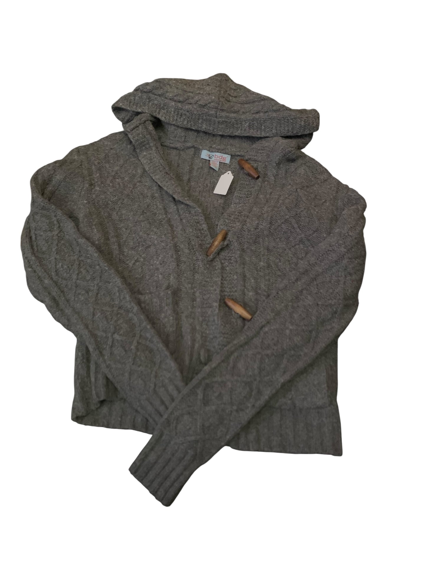 BDG Button Up Sweater with Hood