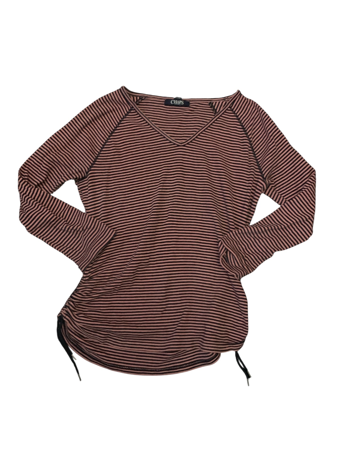 Chaps Pink Stripped Long Sleeve