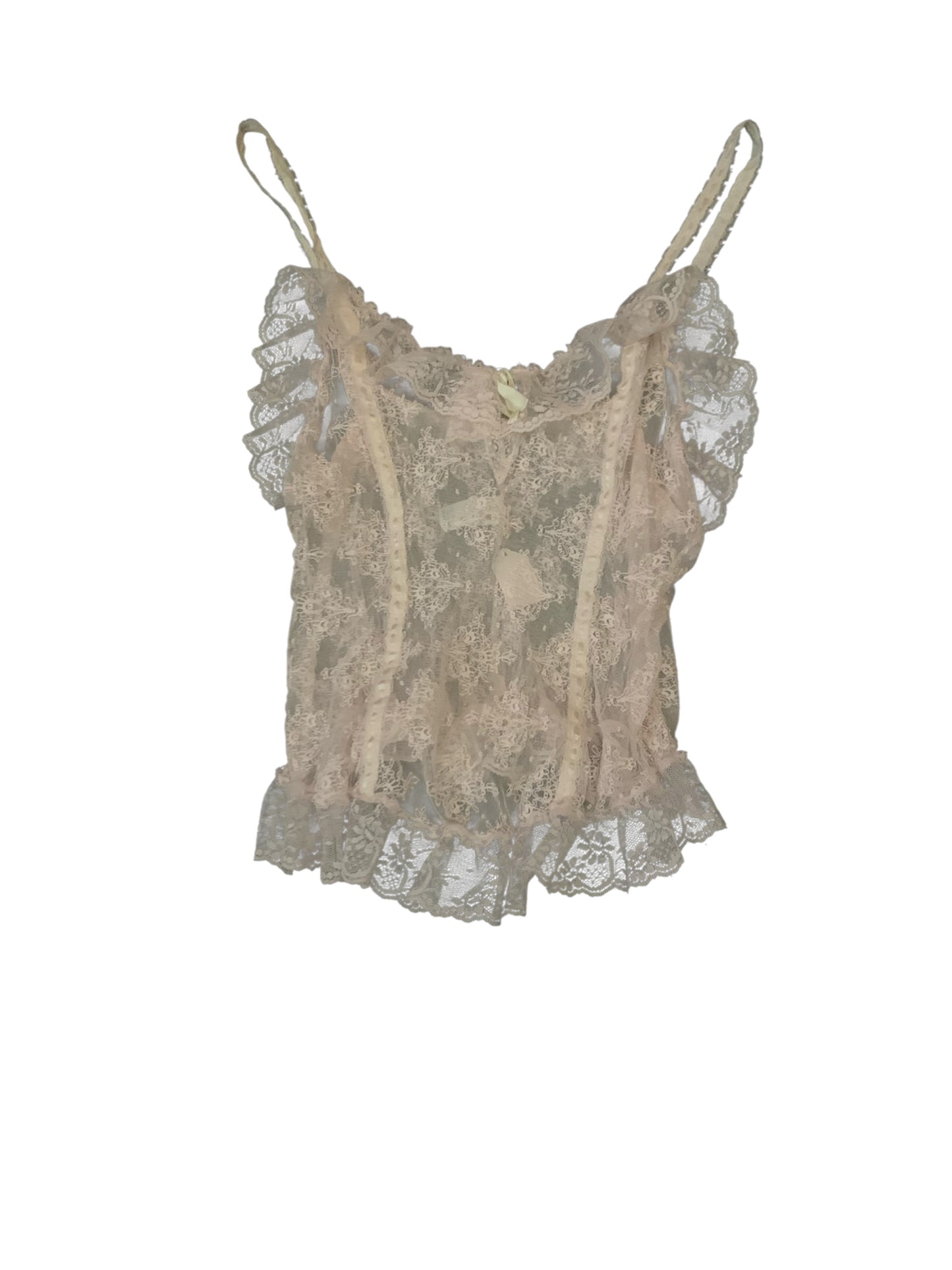 Pink Lace Corset Tank