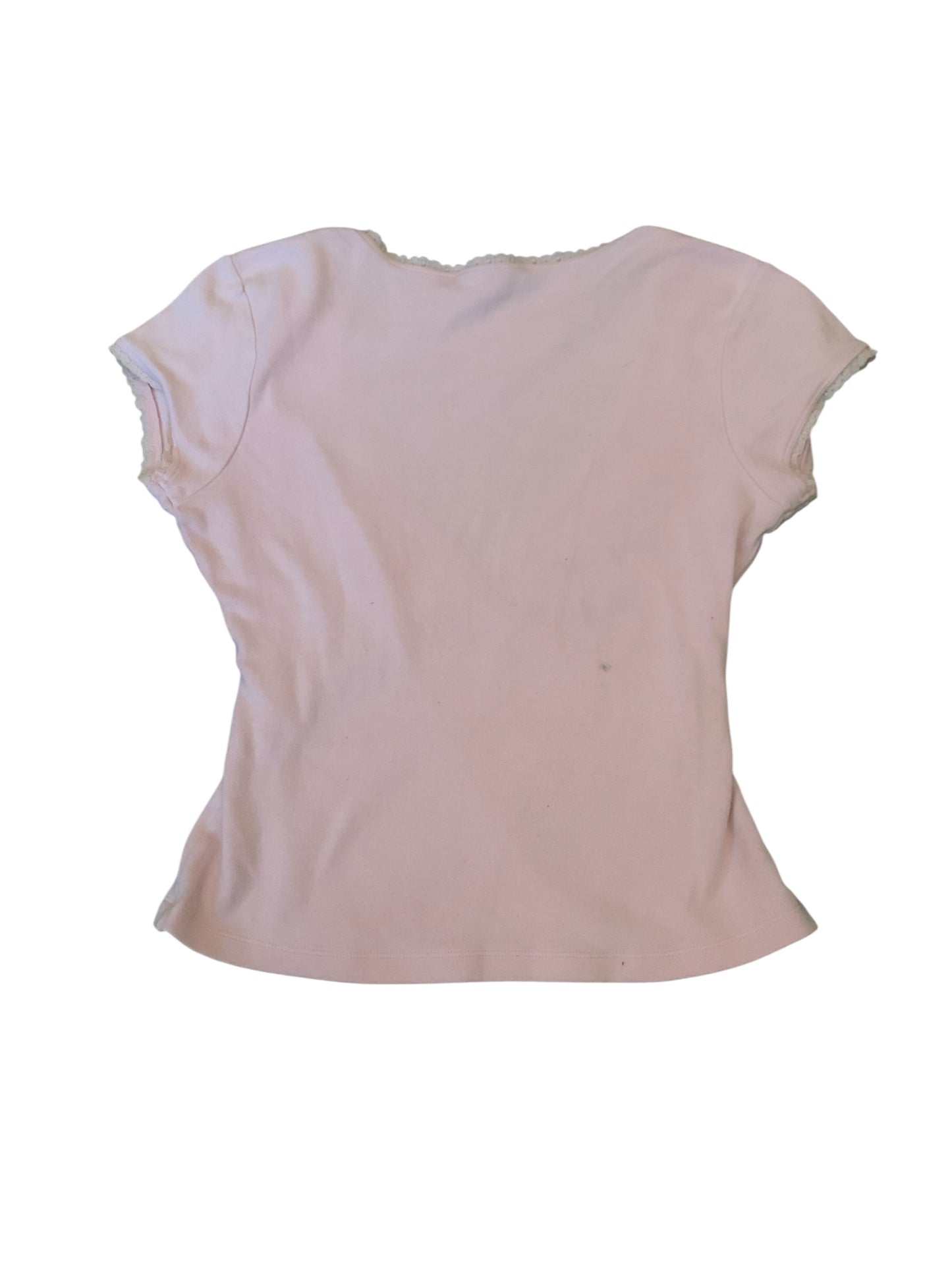 Express Wrap Hand Painted Flower Butterfly Tee