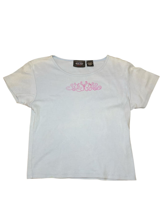 Anchor Blue Blue Hand Drawn Butterfly Baby Tee