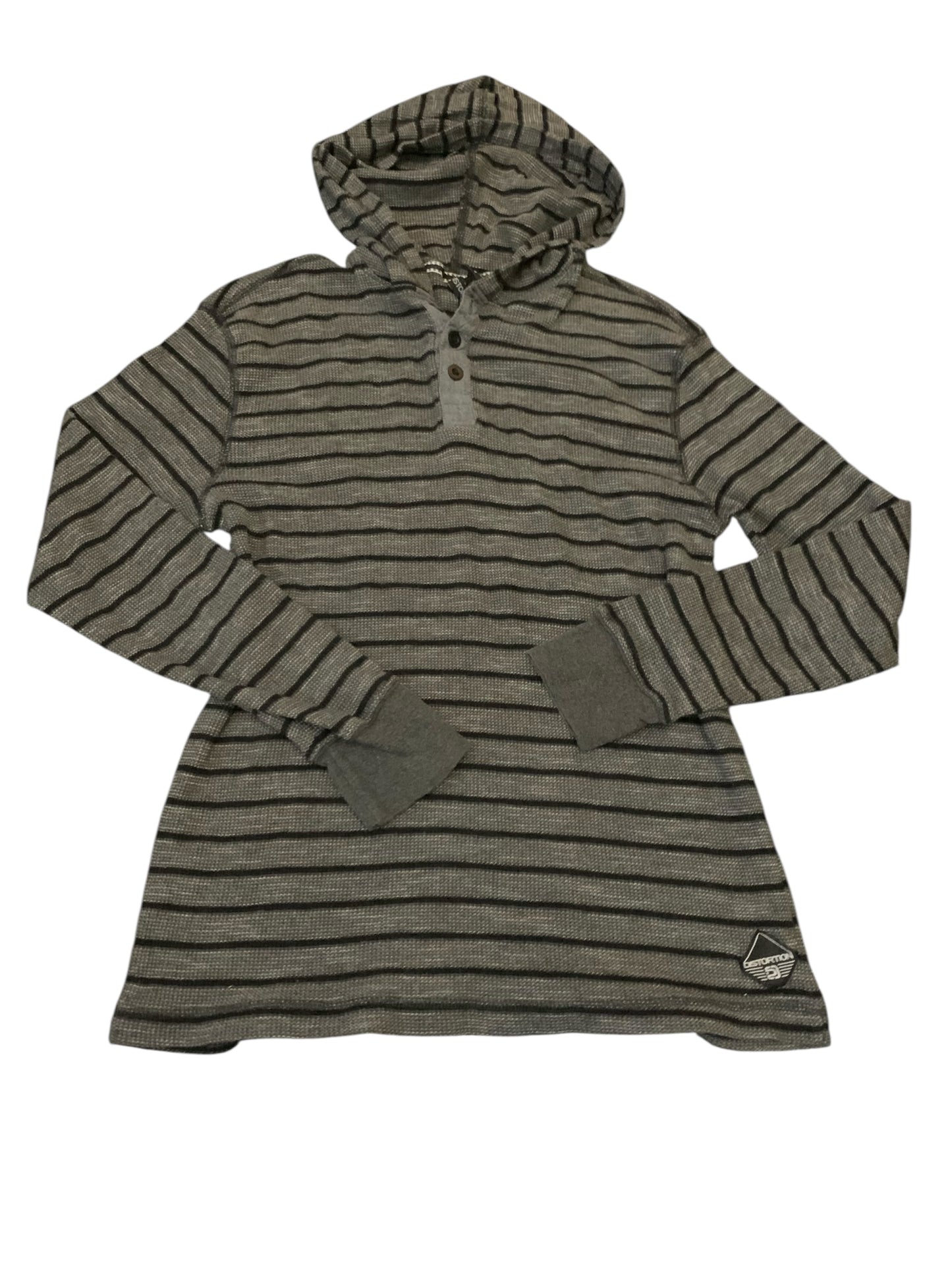 Distortion Striped Long Sleeve Hoodie